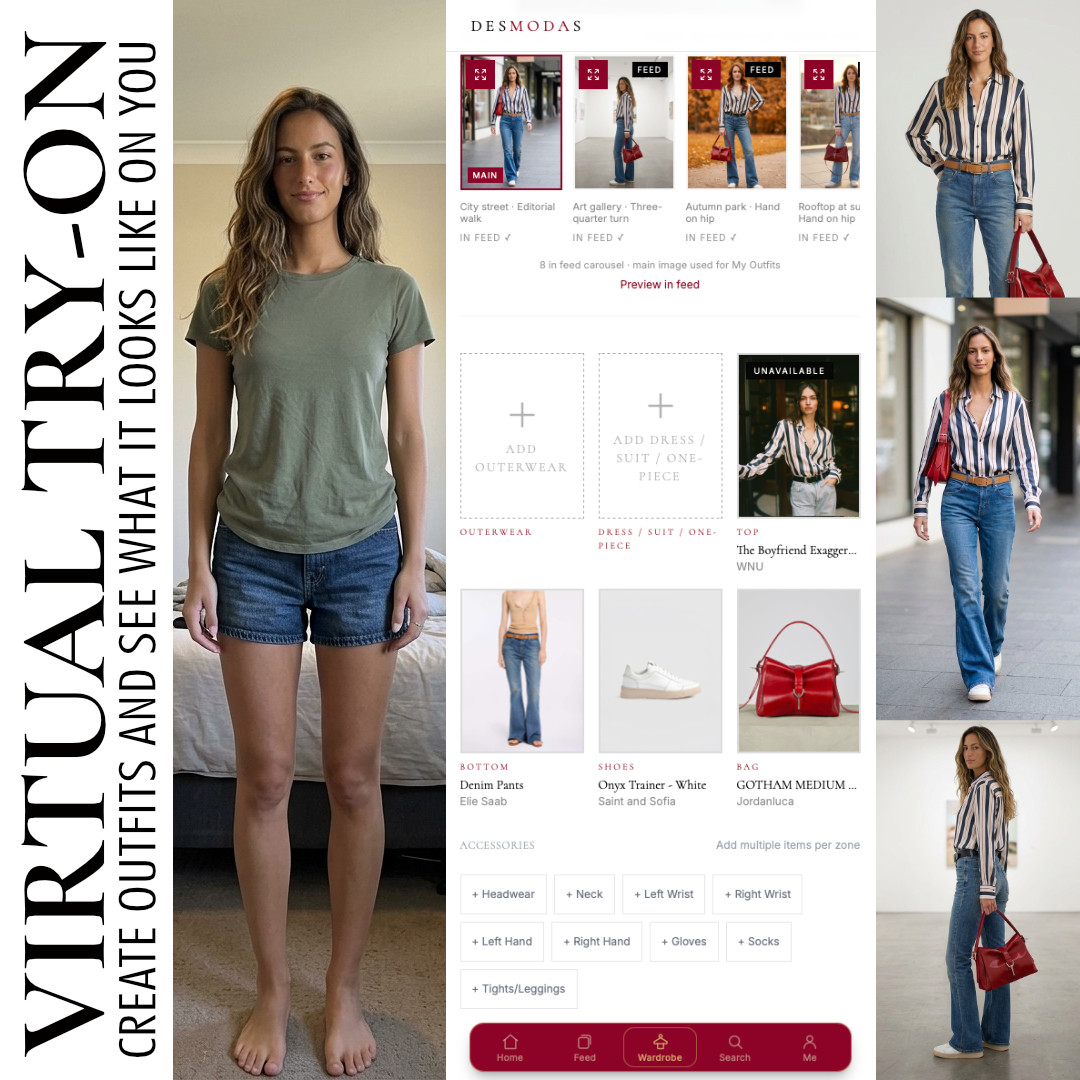 Virtual try-on: create outfits and see what they look like on you